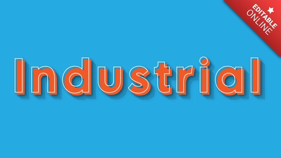 Industrial 3D Layered Text Effect Generator