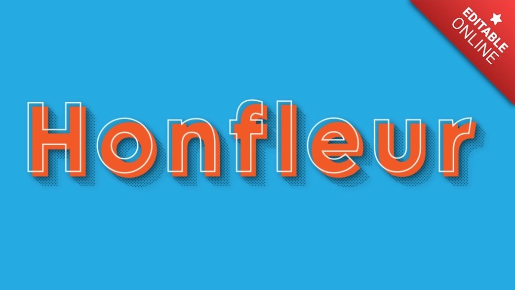 Honfleur 3D Layered Text Effect Generator
