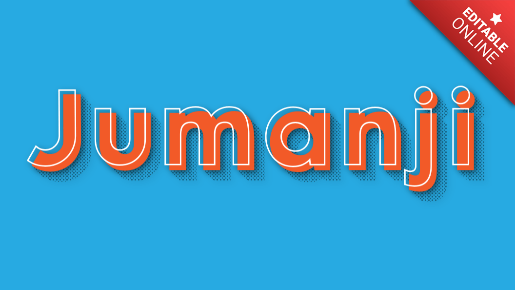 Jumanji 3D Layered Text Effect Generator