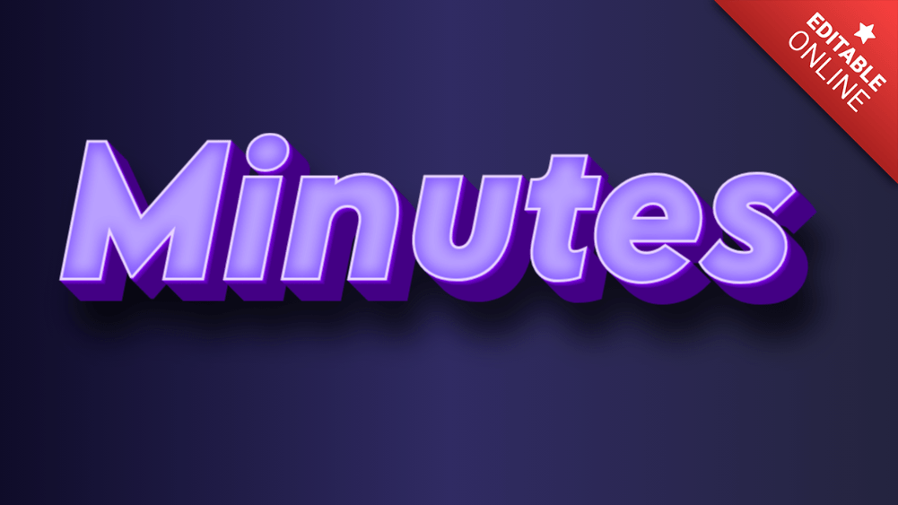 Minutes Text Effect Generator TextStudio