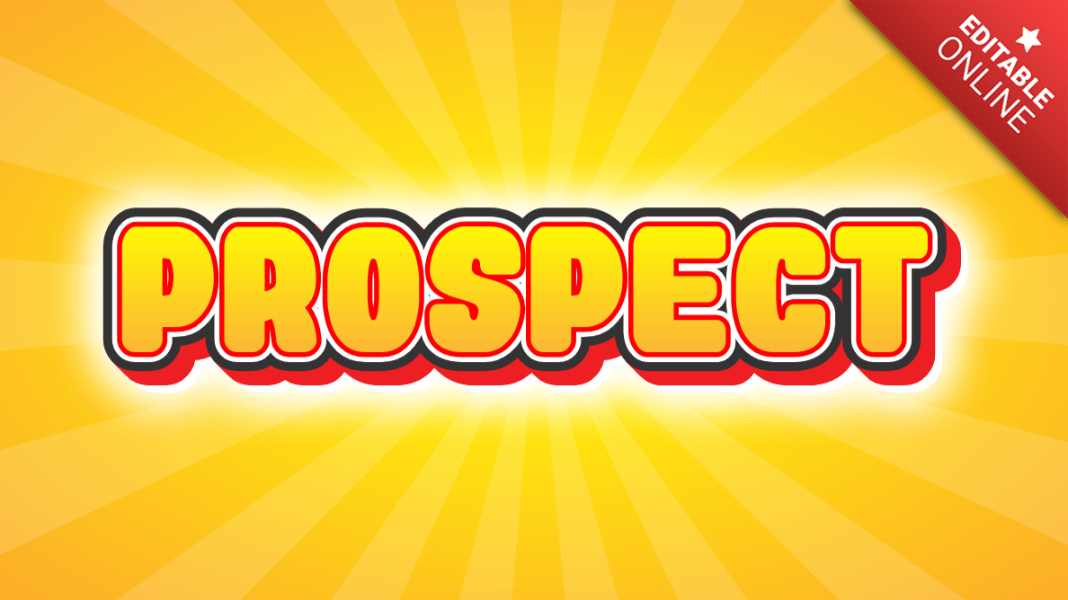 Prospect 3D 2024 Yellow Text Effect Generator