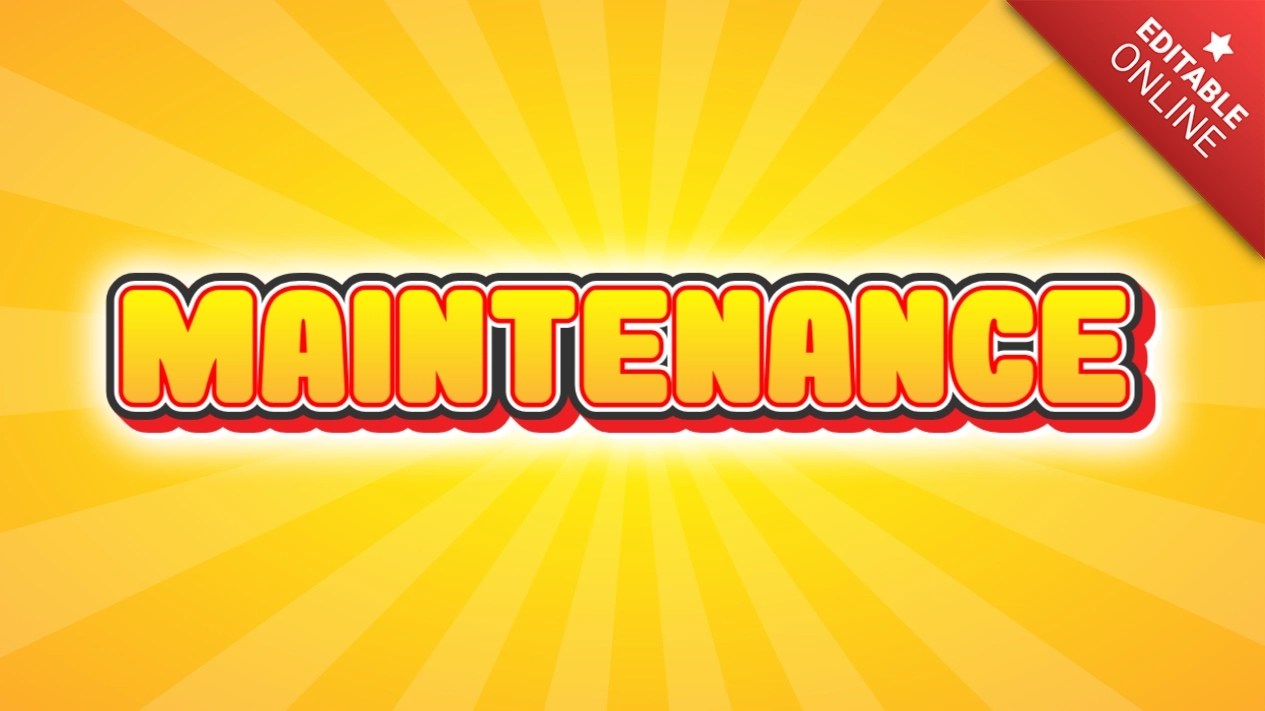 Maintenance Text Effect Generator