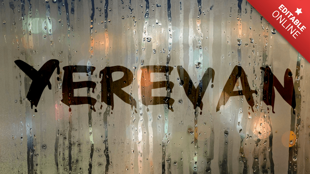 Yerevan Efeito Do Da Chuva Gerador de efeitos de texto