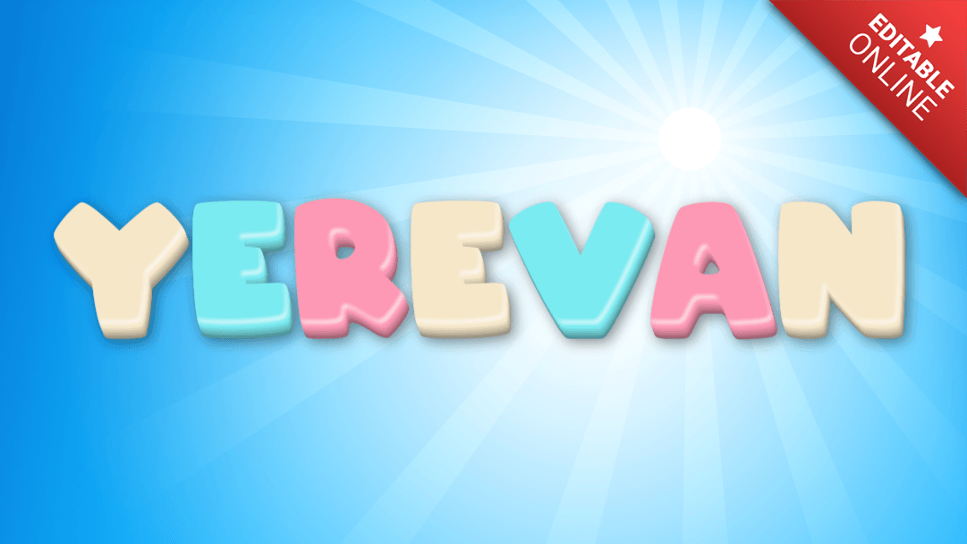 Yerevan Эстетичный текстовый эффект Генератор текстовых эффектов