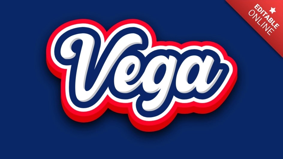 Vega Cinema Text Effect Generator