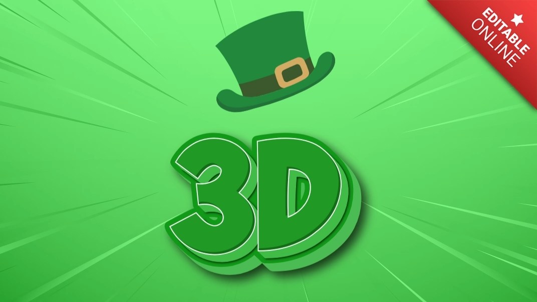 3dブルー Irish Text Effect Generator