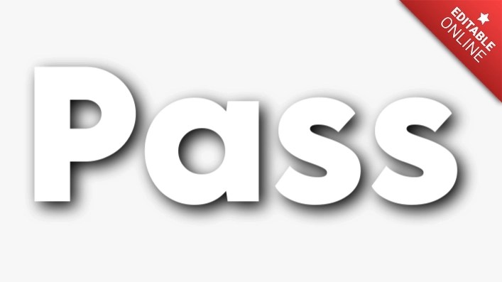Pass | Text Effect Generator