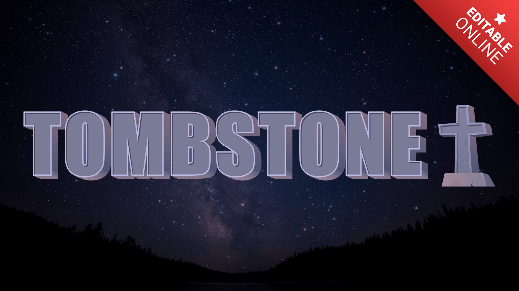 Tombstone RIP Text Effect Generator