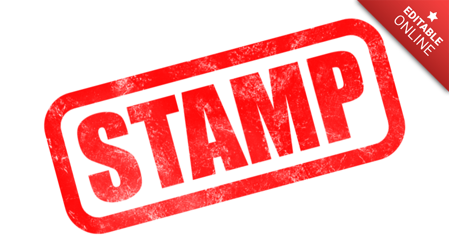 STAMP Red Stamped Text Effect Generator