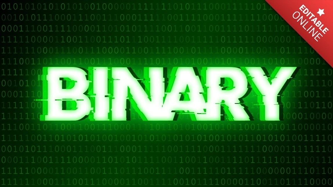 Binary Hack Style Text Effect Generator