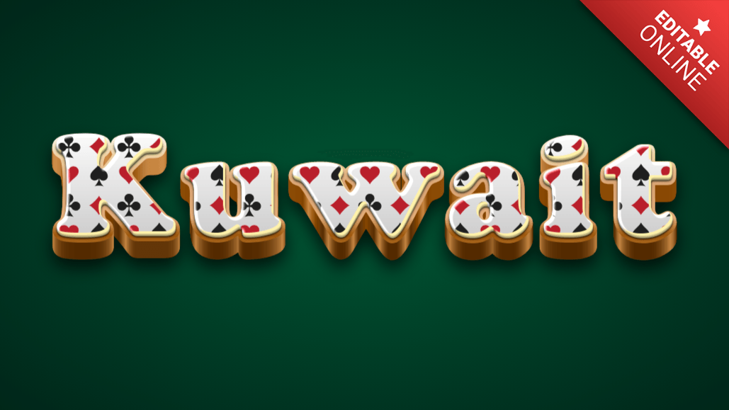 Kuwait Poker Text Effect Generator