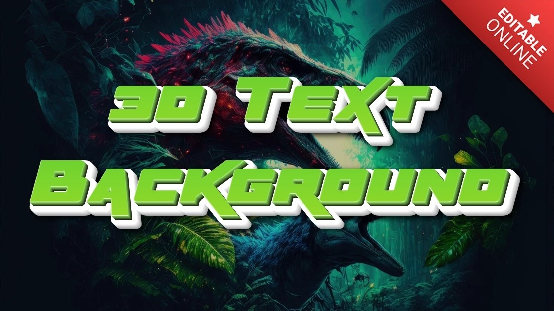 3D Text Background Raptor Text Effect Generator