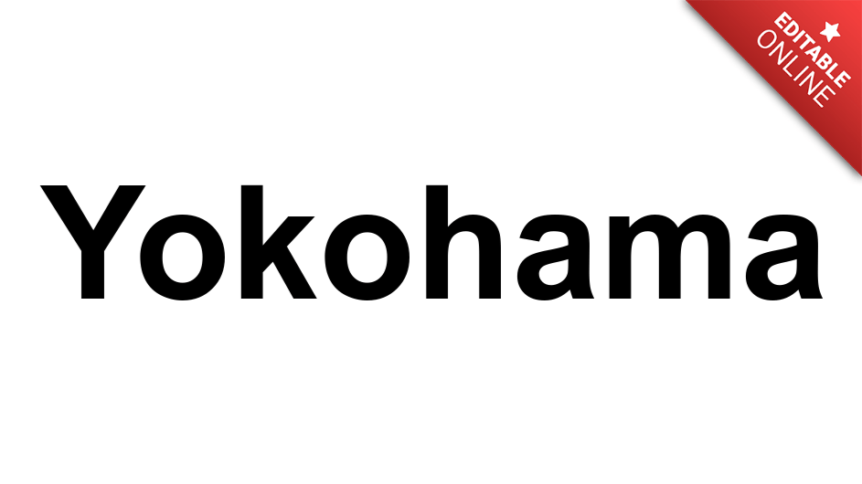 Yokohama Plain On White Background Text Effect Generator