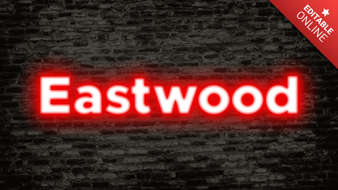 Eastwood Com Luz Vermelha Gerador de efeitos de texto