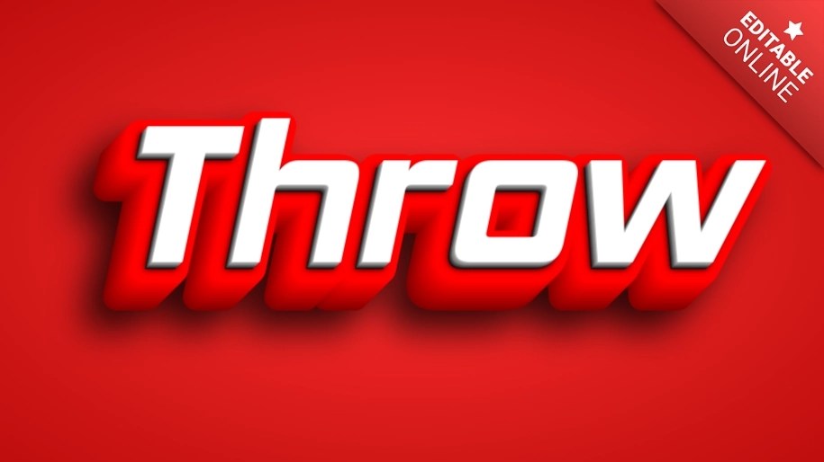 Throw Text Effect Generator