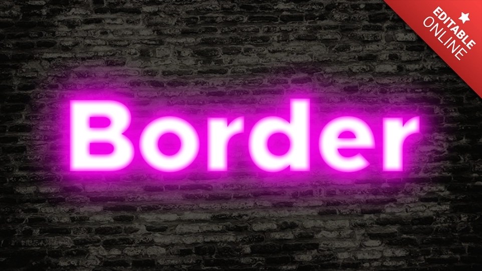 Border Viola Chiaro Generatore di effetti di testo
