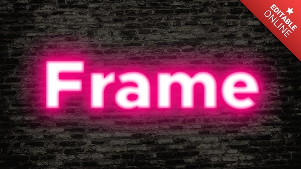 Frame Glow Pink Text Effect Generator