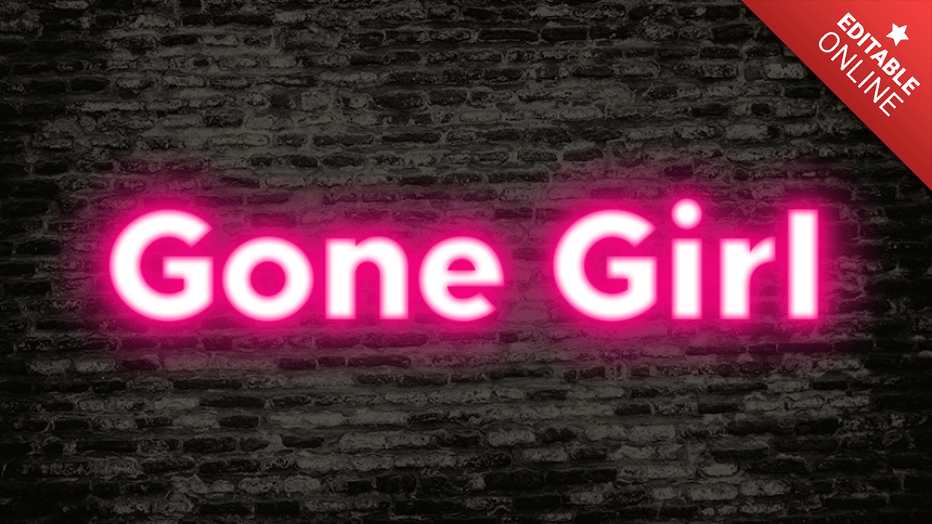 Gone Girl Glow Pink Text Effect Generator