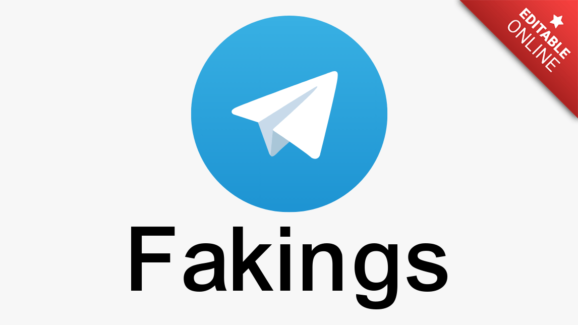 Fakings | Telegram Logo | Text Effect Generator