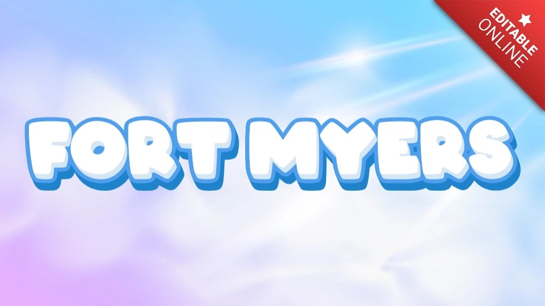 Fort Myers Efecto Nube Generador de Efectos de Texto