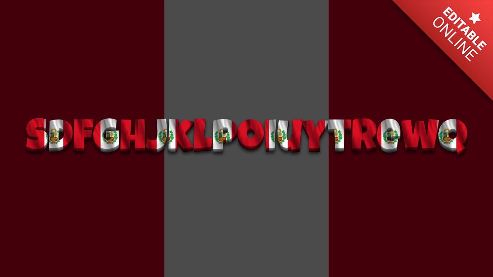 Sdfghjklpoiuytrewq Peru Flag Text Effect Generator