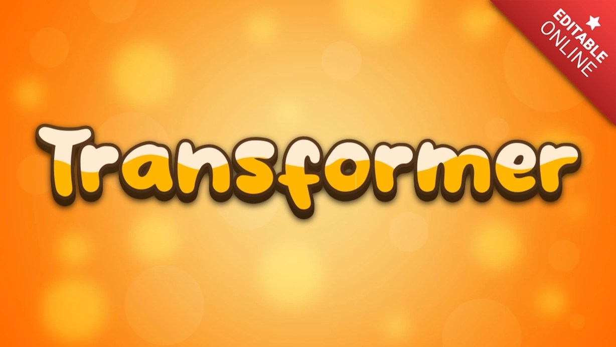 Transformer Orange Juice Text Effect Generator