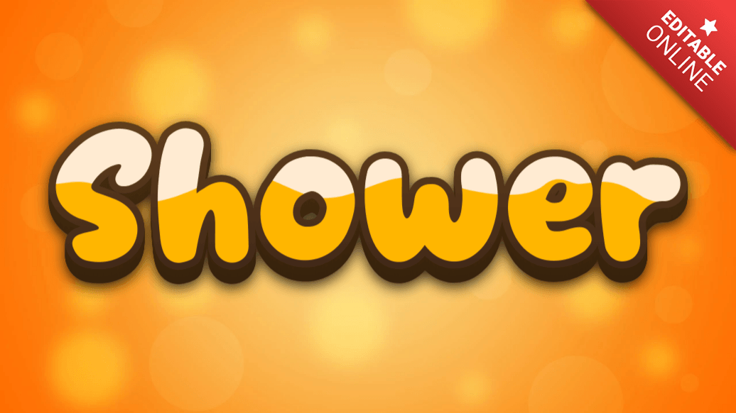 Shower Orange Juice Text Effect Generator