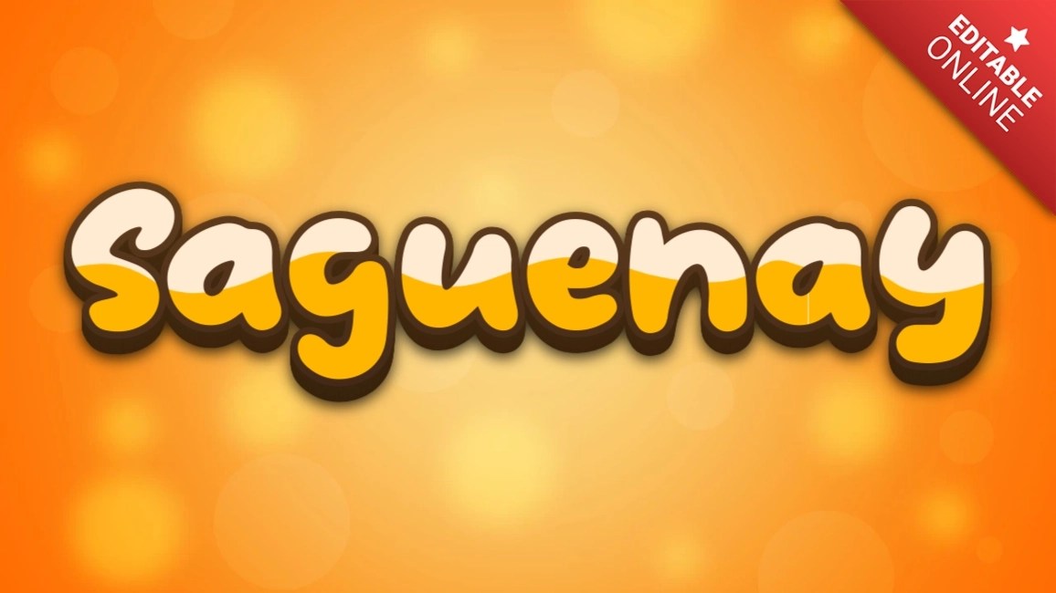 Saguenay Orange Juice Text Effect Generator