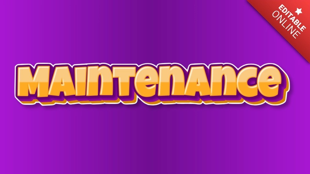 Maintenance Text Effect Generator