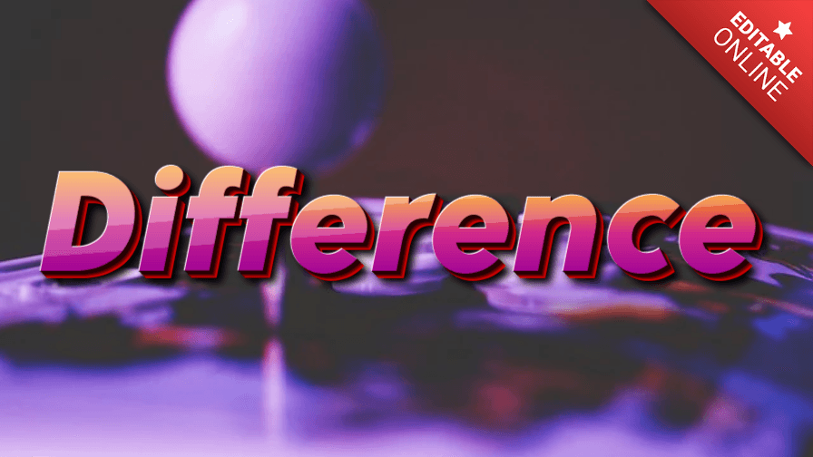 Difference | Text Effect Generator | TextStudio