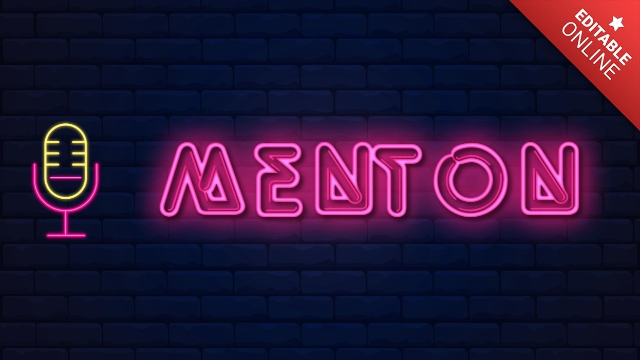 Menton Neon Radio Text Effect Generator