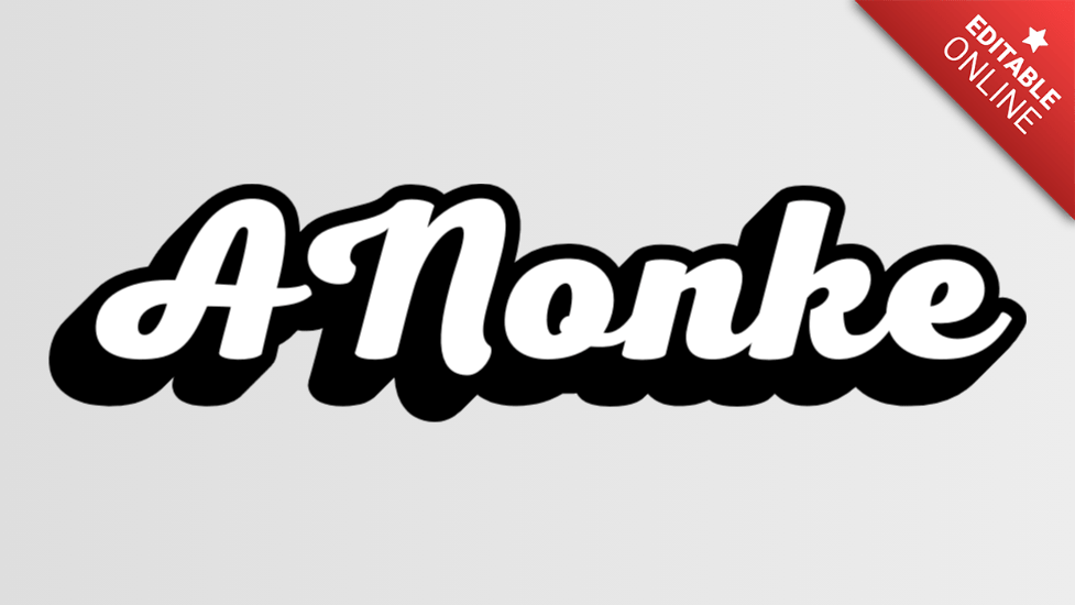 Nonke Black White 3D Text Effect Generator