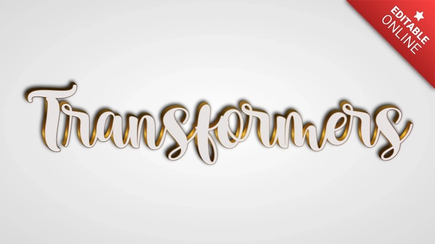 Transformers Text Effect Generator
