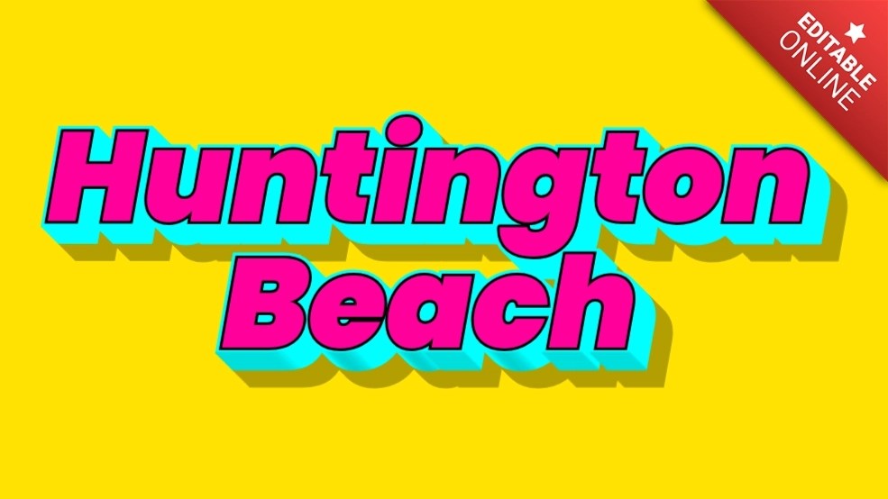 Huntington Beach Text Effect Generator