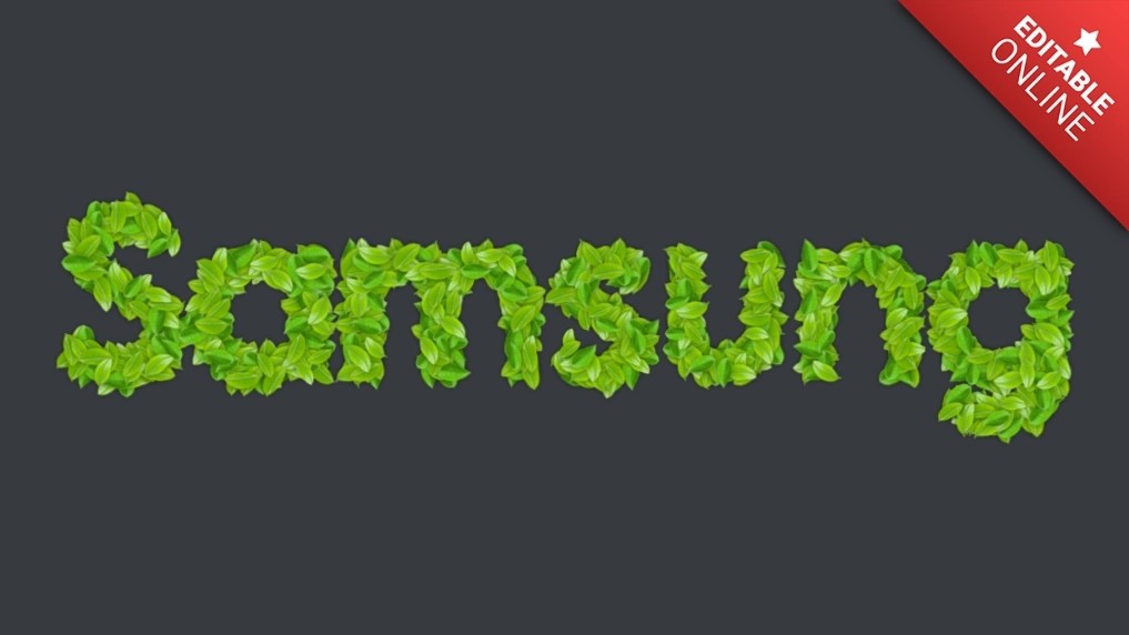 Samsung Green Leaf Text Effect Generator