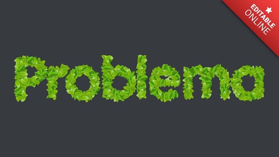 Problema Efeito Folha Verde Gerador de efeitos de texto