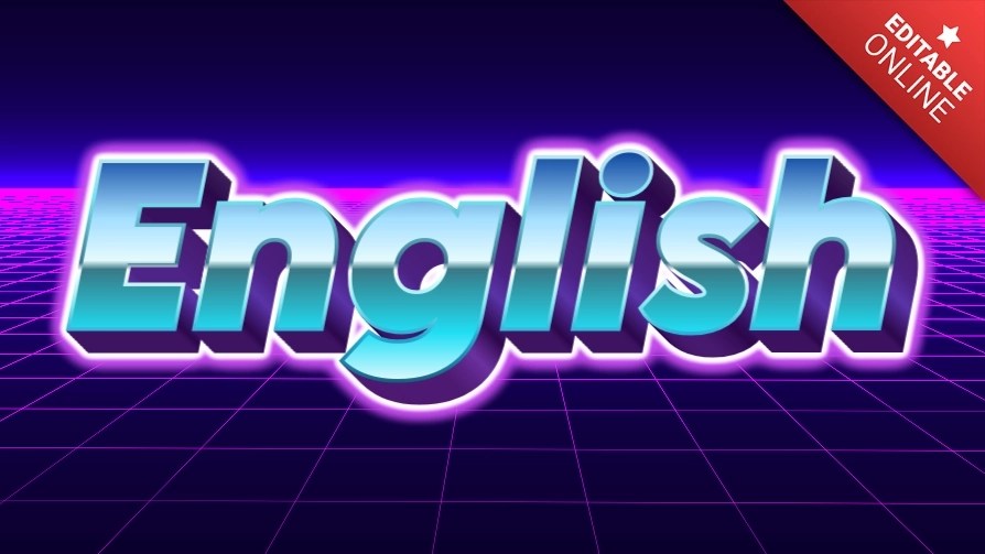 English Word Art Graphic Text Effect Generator