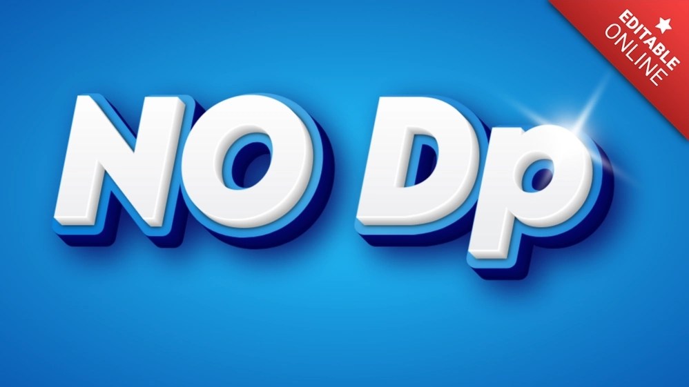 NO Dp Text Effect Generator