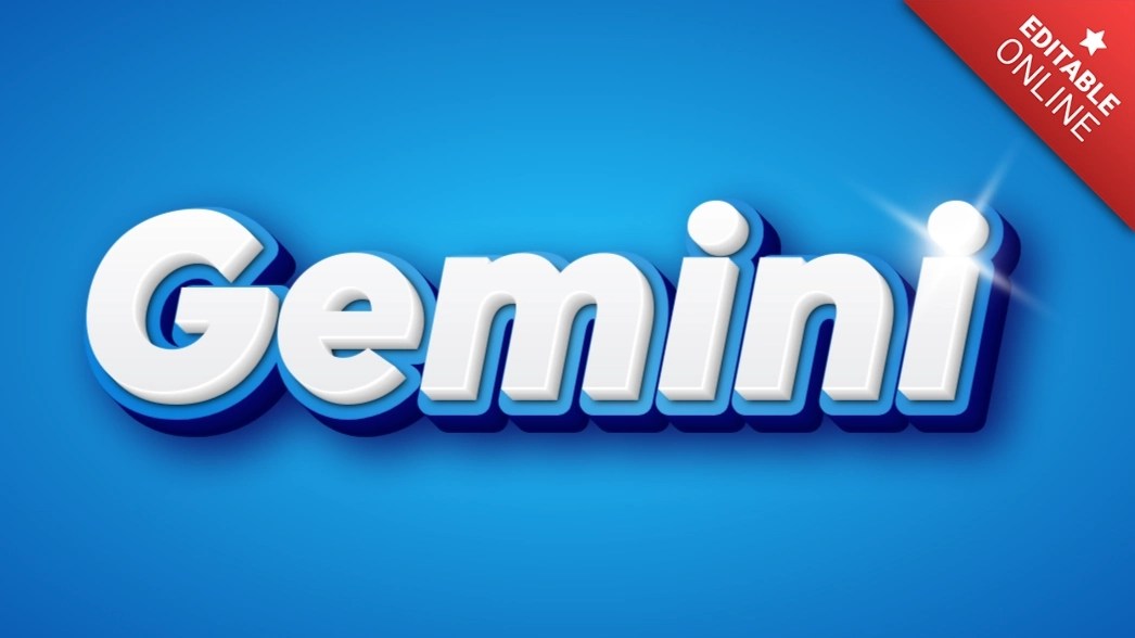 Gemini Clean 3D Text Effect Generator
