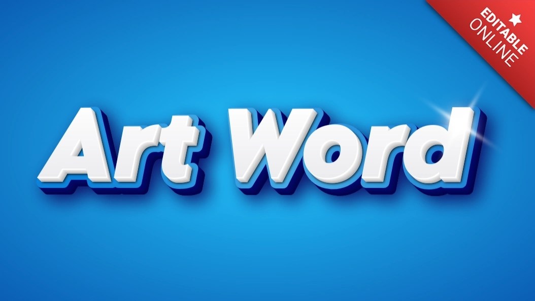 Art Word Clean 3D Text Effect Generator