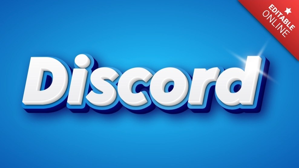 Discord Clean 3D Text Effect Generator