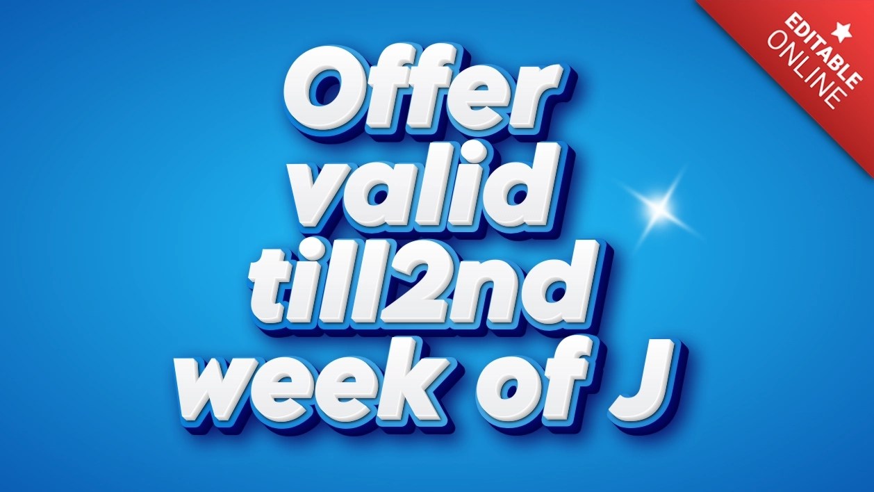 Offer Valid Till2nd Week of J Text Effect Generator