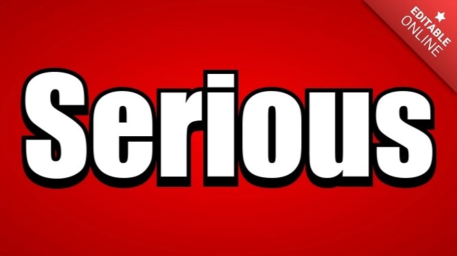Serious | Meme Font | Text Effect Generator
