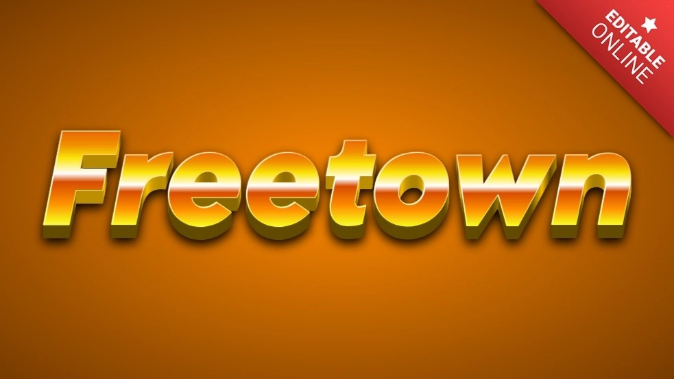 Freetown Text Effect Generator