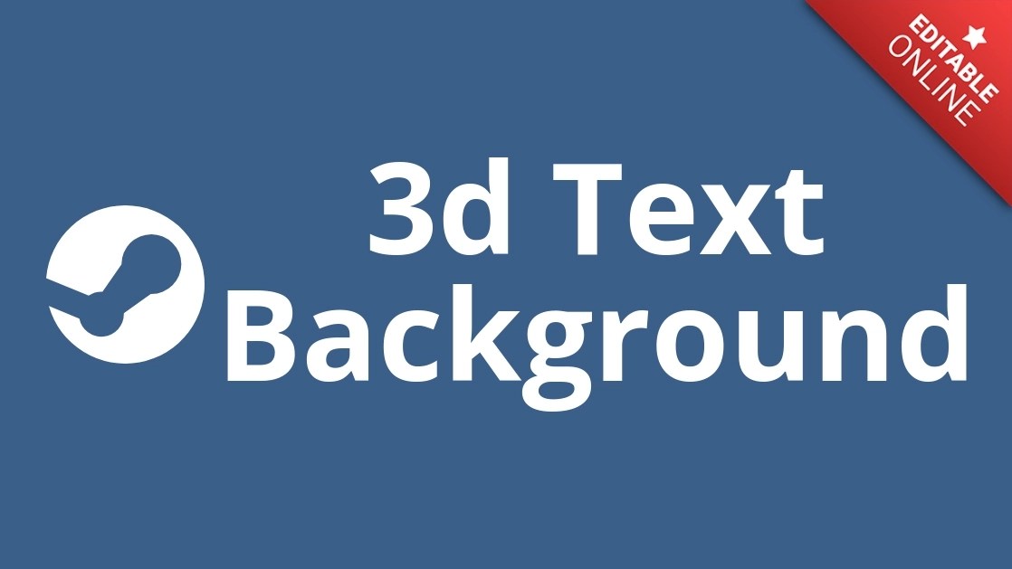3D Text Background Steam Logo Text Effect Generator