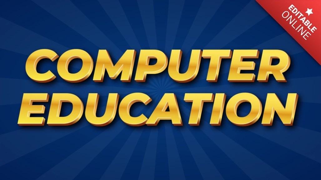 COMPUTER EDUCATION Text Effect Generator