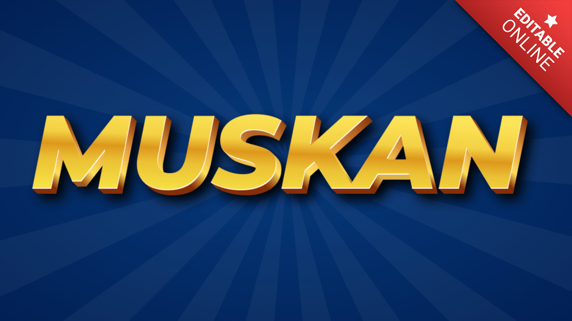 MUSKAN | Text Effect Generator