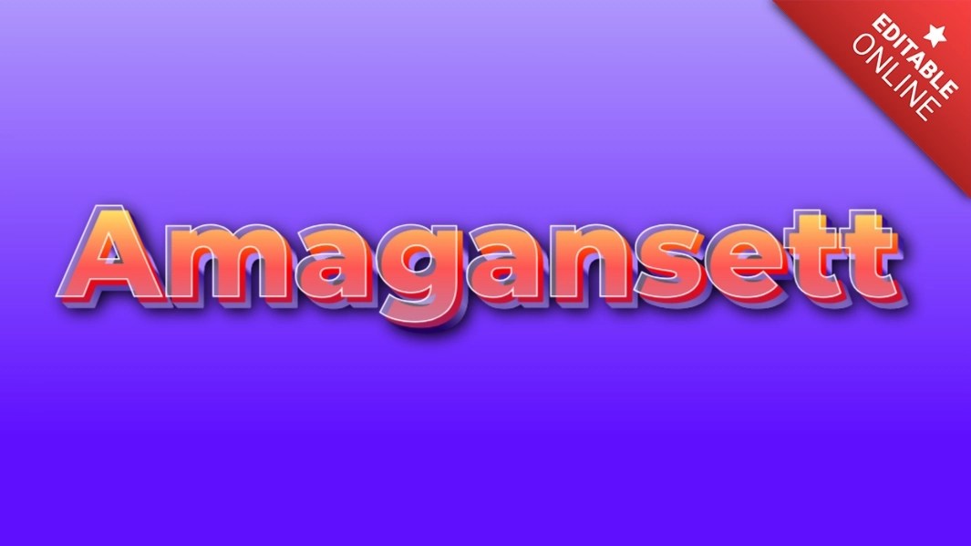 Amagansett 3D Flash Text Effect Generator