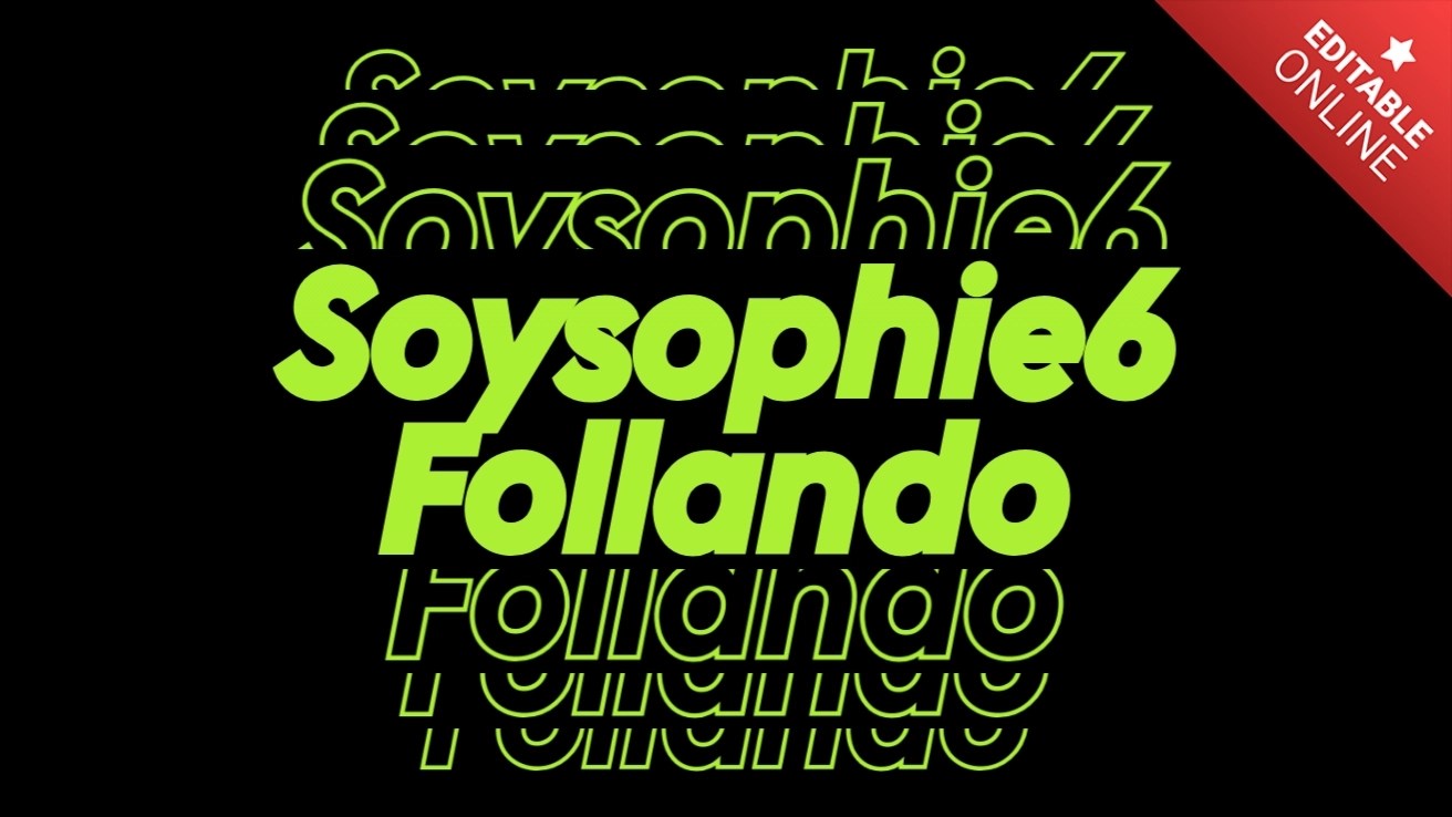 Soysophie6 Follando Text Effects, Editable Designs, PSD, Vectors and Fonts