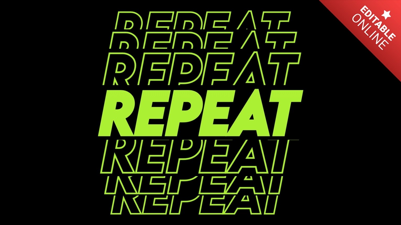 Repeat Modern Stroke Text Effect Text Effect Generator
